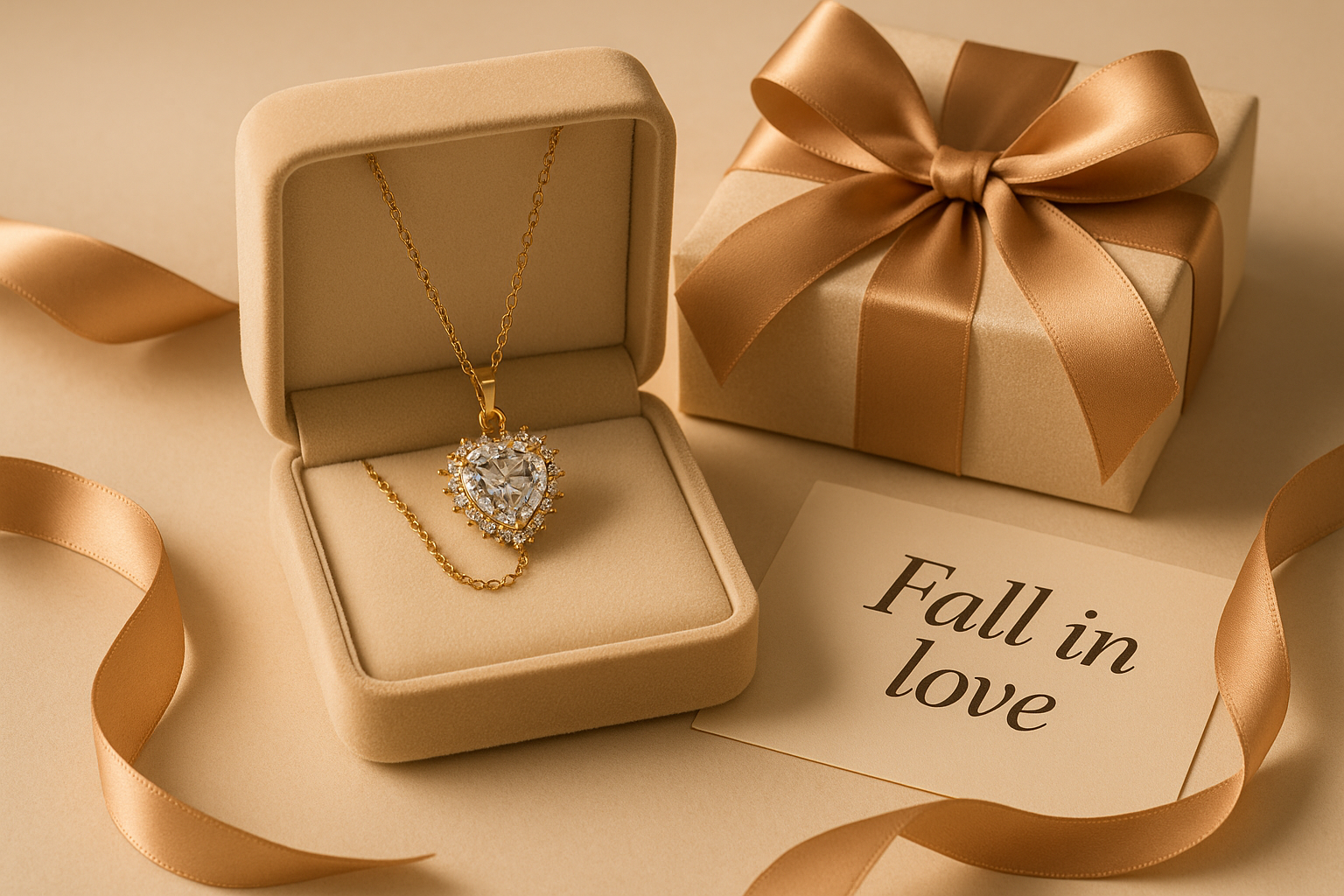 Fall in love necklace - Gift Box Presentation