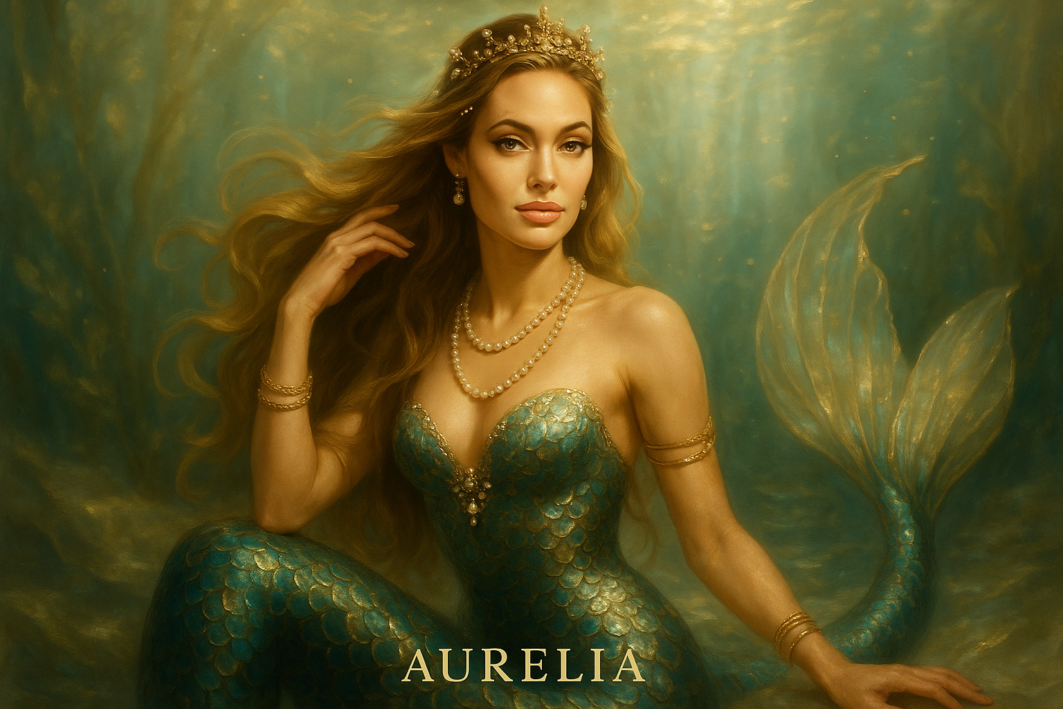 Luxury Mermaid Aurelia with Angelina Jolie Features